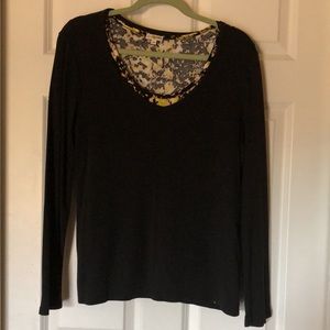 Ann Taylor Soft V-Neck Long Sleeve T-Shirt